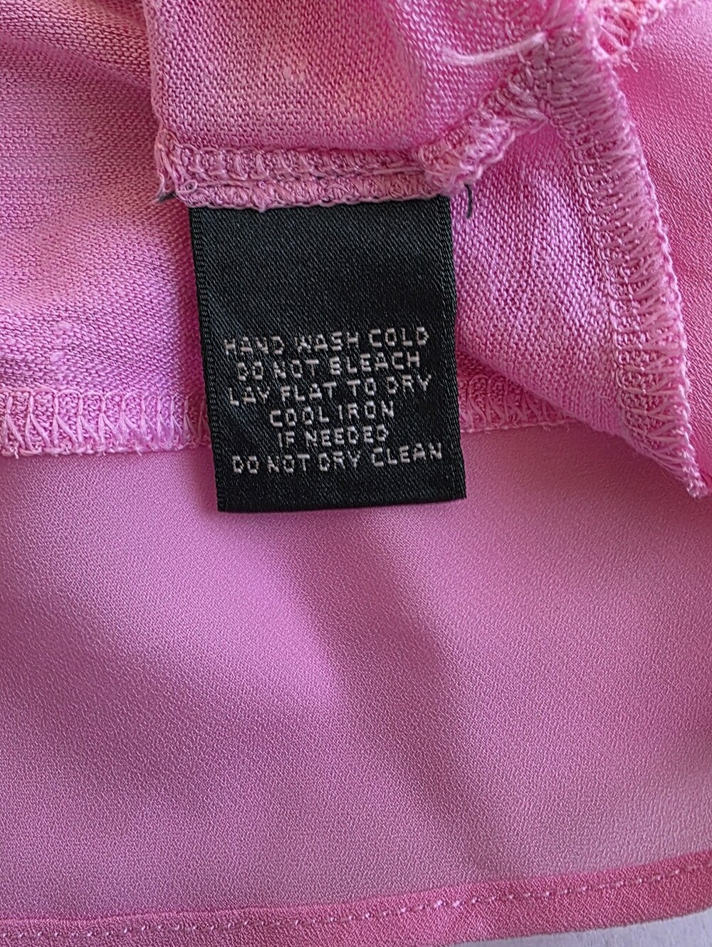 Lauren Ralph Lauren Pink Linen Top Medium Silk Trim